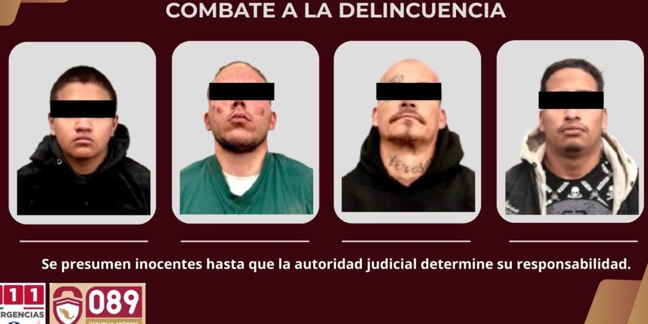 Caen 4 hombres relacionados con quema de vehículos en Tula