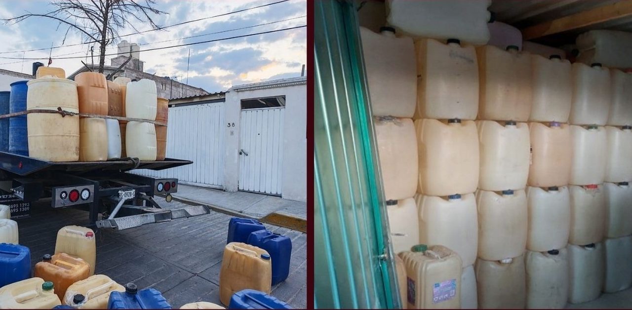 Desmantelan predio para almacenamiento de huachicol en Tepeapulco