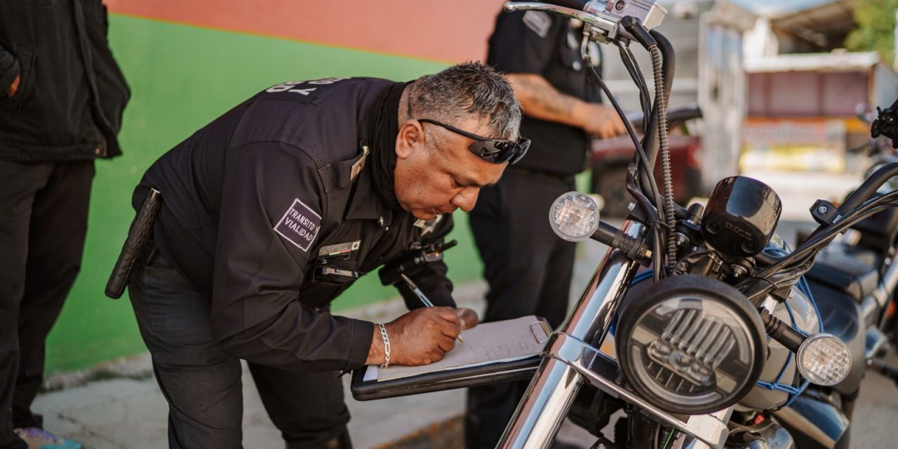 Impulsan operativo «Moto Segura» en colonias de Pachuca