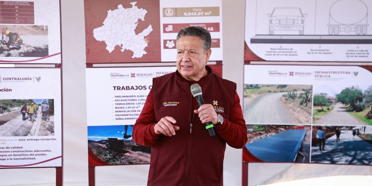 Supervisa Menchaca 21 obras en Acaxochitlán 