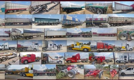 Desmantelan almacén de vehículos de carga pesada robados en Atotonilco de Tula