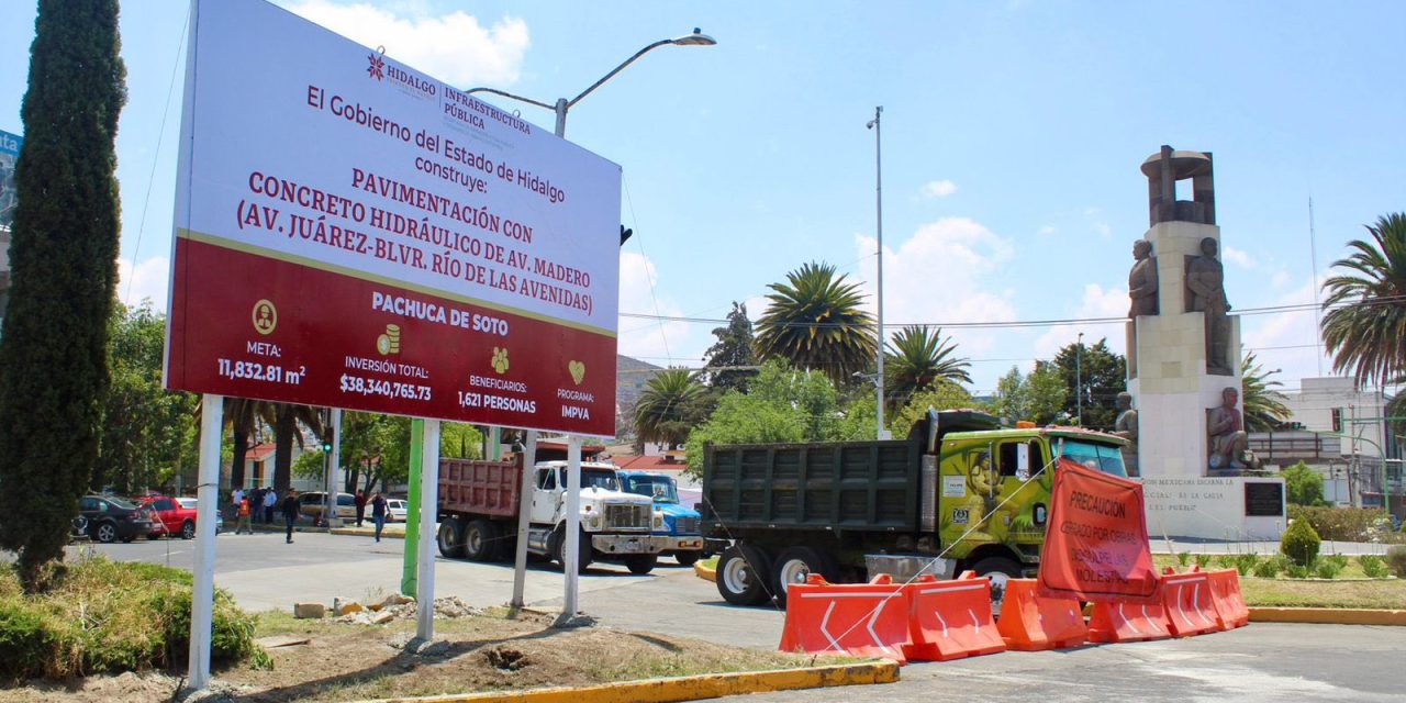 Con 38 mdp rehabilitarán Avenida Madero de Pachuca