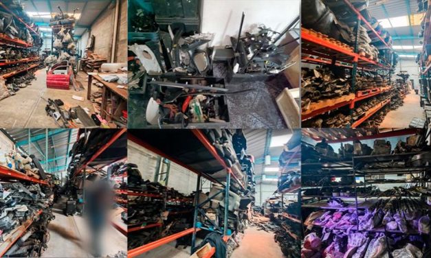 Desmantelan bodegas con más de 60 mil autopartes robadas