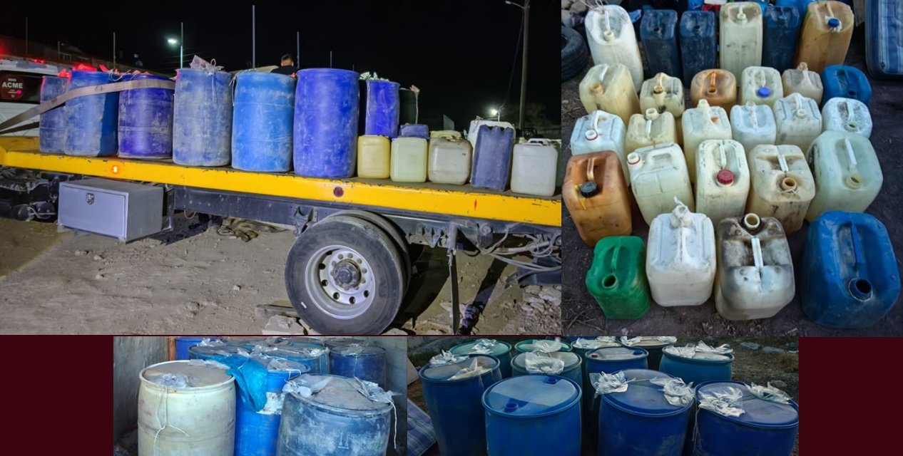 Aseguran más de 2 mil litros de huachicol en Tepeapulco 