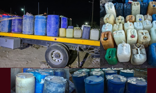 Aseguran más de 2 mil litros de huachicol en Tepeapulco 