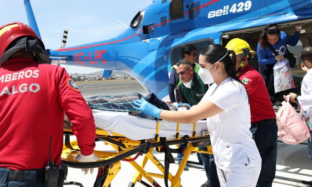 Trasladan a menor en estado delicado de León a Tulancingo