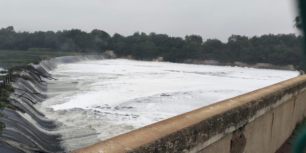 Realizan desfogue controlado en presa Requena