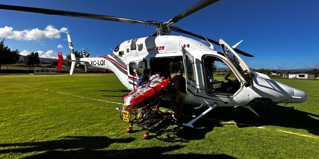 Trasladan a menor herida en accidente de Tolantongo