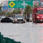 Lluvias colapsaron calles de Pachuca