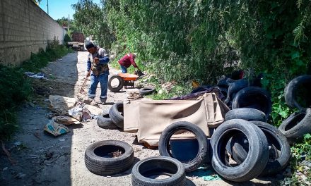Retiran llantas abandonadas en Pachuca