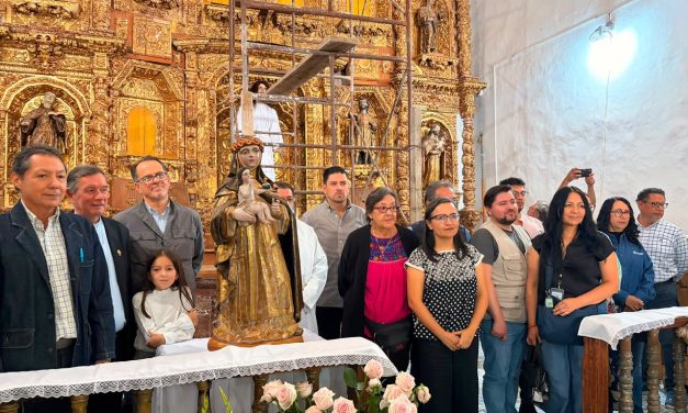 Santa Rosa de Lima vuelve a su capilla en Epazoyucan