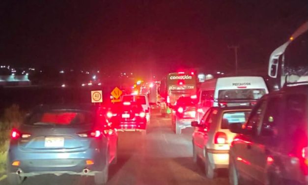 Bloqueo en San Salvador paralizó la Actopan–Ixmiquilpan
