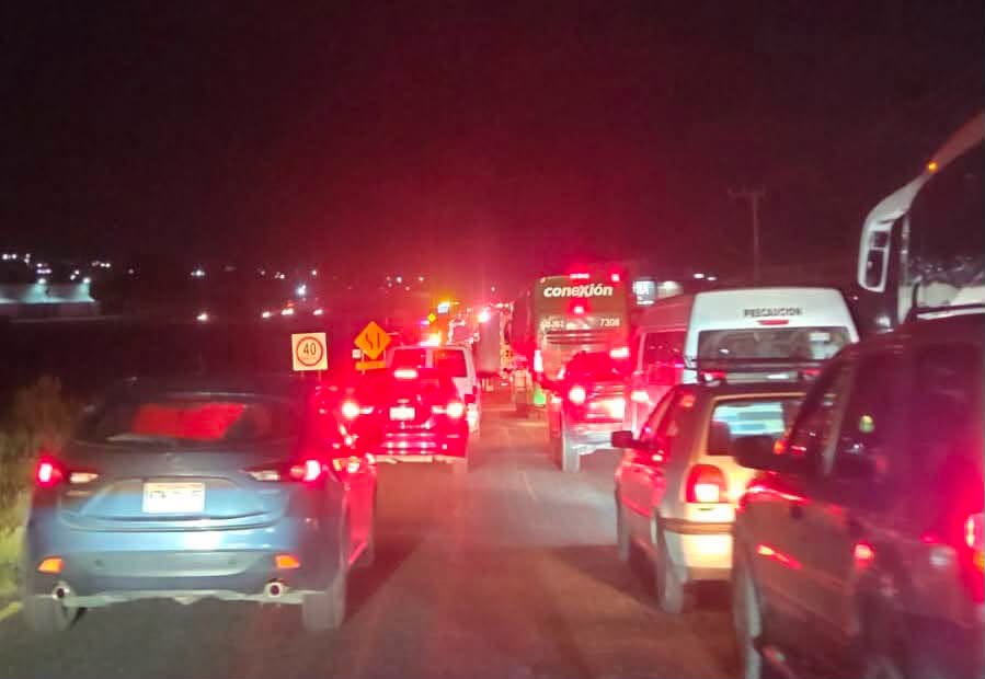 Bloqueo en San Salvador paralizó la Actopan–Ixmiquilpan