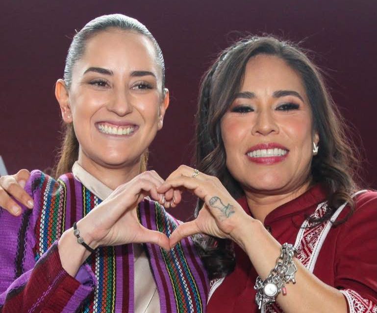 Simey Olvera defiende presencia de imitadora de Sheinbaum