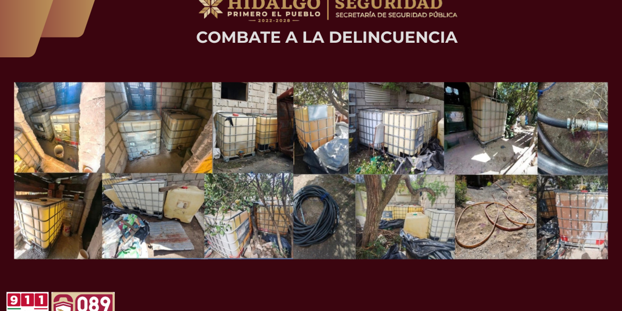 Aseguran más de 20 mil litros de hidrocarburo ilícito en Pachuca
