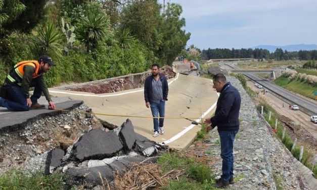 Obliga talud al cierre temporal de tramo Real del Monte-Huasca