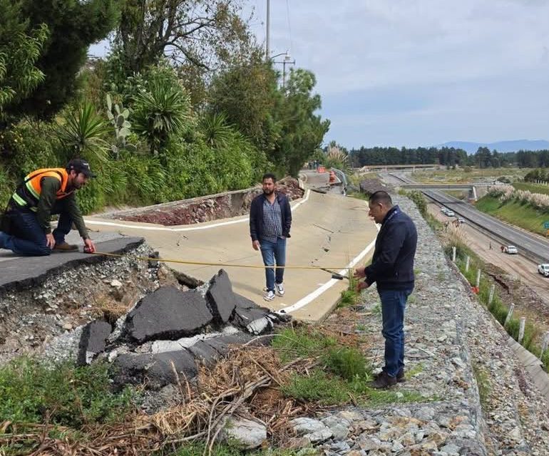Obliga talud al cierre temporal de tramo Real del Monte-Huasca
