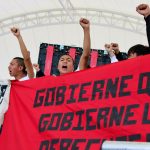 El Mexe lleva protesta al informe de Sheinbaum