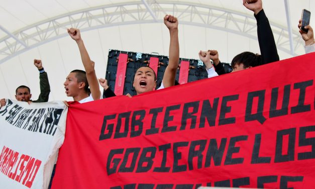 El Mexe lleva protesta al informe de Sheinbaum