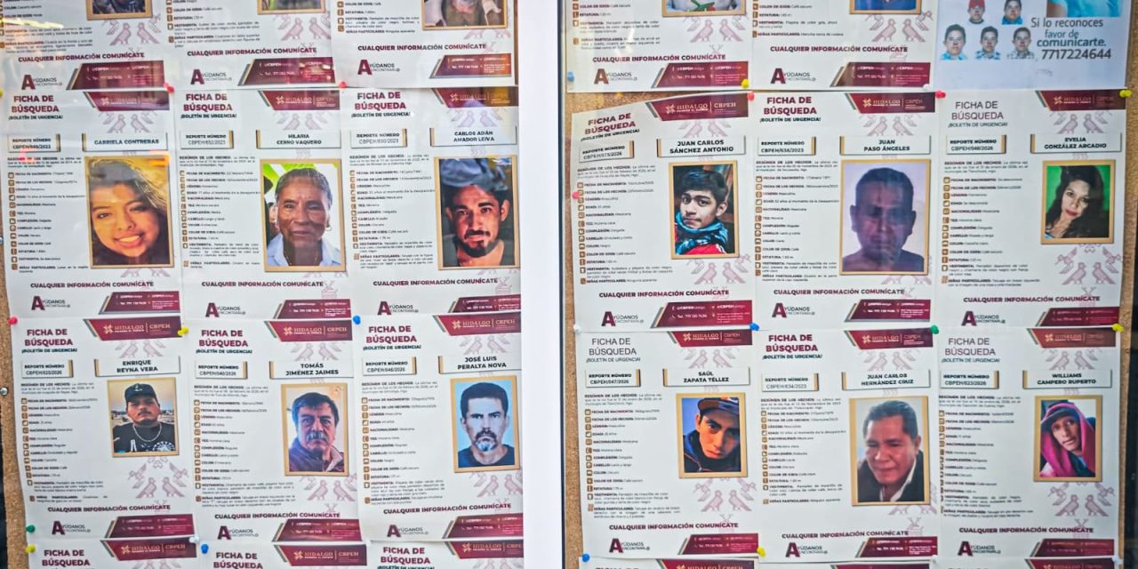 Van más de 70 desaparecidos en región de Tulancingo este año