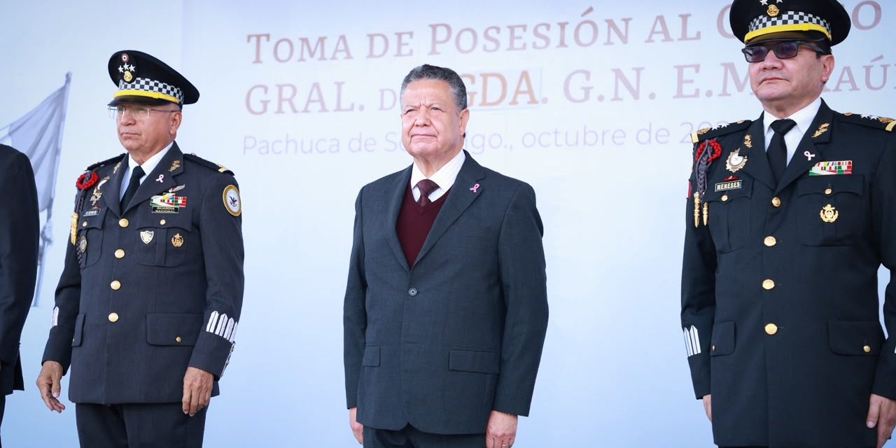 Raúl Meneses Castrejón toma el mando de la Guardia Nacional en Hidalgo